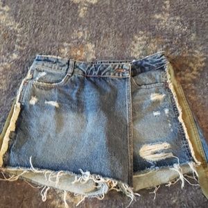 Denim skort